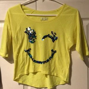 Sequin Smiley Face Shirt